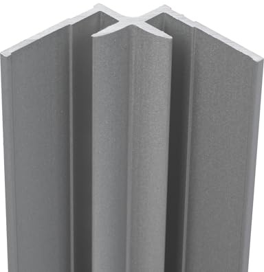 Schulte DecoDesign Profil Eckverbinder in Ecke, 210 cm, Alu-Natur, Verbindungsprofil für Duschrückwände und Wandverkleidung bis 3 mm, D1901321 01