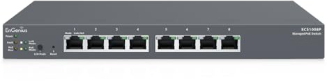 EnGenius ECS1008P Cloud Managed Gigabit 55W 8-Port PoE Switch
