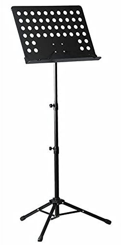 Black Heavy Duty Metal Foldable Music Stand Holder Tripod Orchestral Conductor Sheet