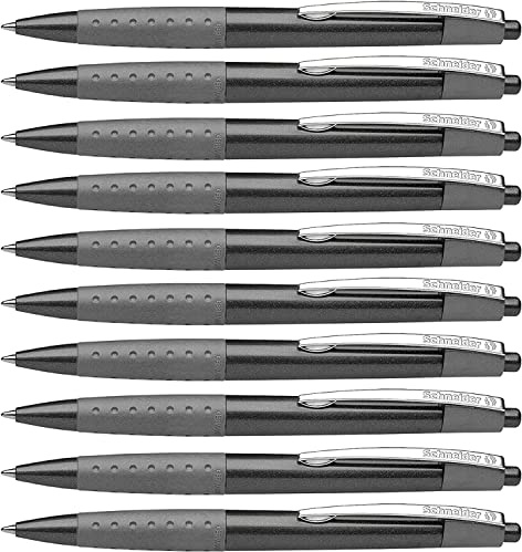 Schneider Loox Druckkugelschreiber, blau, Strichstärke M (10er Set, Schwarz-)