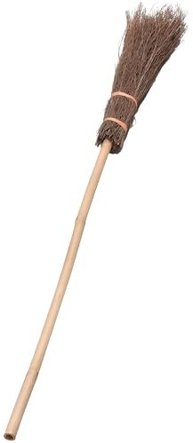 Witch Broom Stick Long Wooden Style Halloween Horror Book Week Fancy Dress Party Decoration
