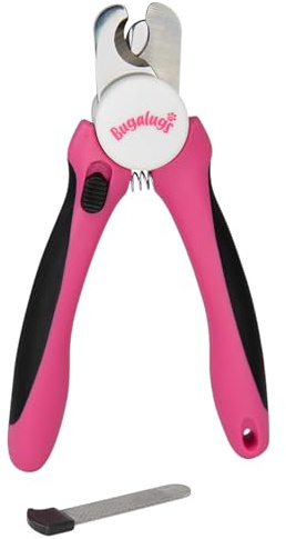 BUGALUGS Dog nails clippers & Cat Nail Clippers - Nail Trimmer with Safety Guard & Dog Nail File. Suitable for Pets, Dogs, Puppy, Cats, Kitten Nails & Claws. Pet Grooming Supplies (Small to Medium)