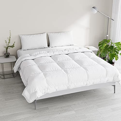 Italian Bed Linen Piumino Invernale Bicolore sogni e capricci, Bianco/Bianco,Matrimoniale 250x200cm