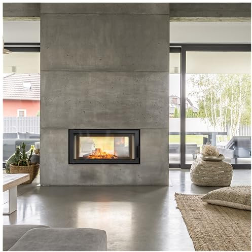 Kamineinsatz kratki Lucy 16 mit selbstschließendem Türmechanismus, 7-20 kW, EEK A, 81% Wirkungsgrad, BImSchV Stufe 2 Tunnel Kamin