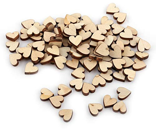 Unbehandeltes Holz, Liebesherzform, Verzierung, Verzierung, Dekoration Für Hochzeiten, Plaketten, Holzherz Zum Basteln, Tafelaufsätze, DIY-Ornamente(30mm)