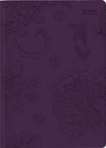 Alpha Edition - Ladytimer Deluxe Purple 2025, 10,7x15,2cm, Kalender mit 192 Seiten, Notizmöglichkeiten nach jeden Tag, 1 Woche auf 2 Seiten, Kalenderwochen und internationales Kalendarium