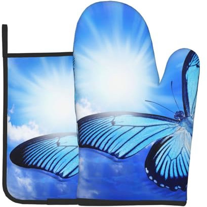 Personalisierte Beauty-Ofenhandschuhe und Topflappen. Hitzebeständig und wasserdicht, dick und langlebig. Zum Kochen, Backen und Grillen.