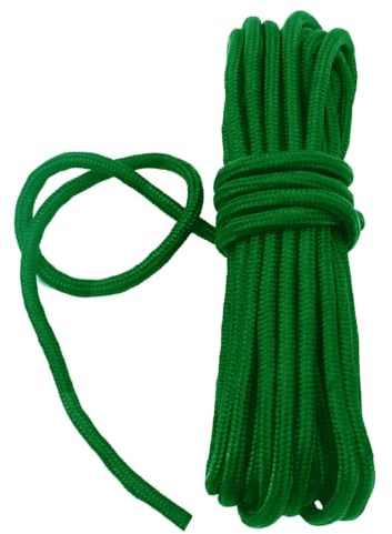 20M(64ft) Nylon Rope,Rattail Silk Cord,Satin Nylon Trim Cord (Green, 10mm) | 2/3/4/6/8/10/12MM All Purpose Rope,Assorted Colors Nylon String Twisted Durable Long Ropes