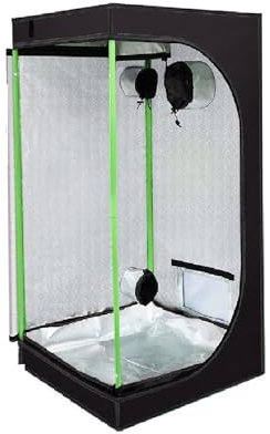 JUNG Growbox Growzelt Indoor 120x120x200cm Premium Mylar 97% reflektierend, Hydroponisches System, Gewächshaus Balkon, Wasserdicht, Herausnehmbarer Boden, stabiles Nylongewebe, Grow Tent