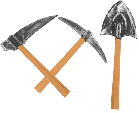 HEMOTON 3 Stück Zwerg Kostüm Zubehör Mit Dekorativer Spitzhacke Schaufel Sense Für Bühnenauftritte Rollenspiele Halloween