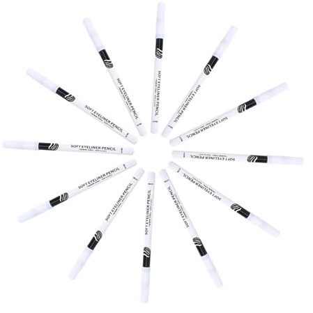 Vaguelly Lápices Delineadores De Ojos Blanco Madera 24 Unidades Tamaño Compacto Resistente Al Agua Para Niñas Maquillaje Precise Detalles Uso Diario