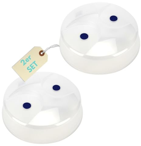 2er Set Mikrowellenhaube 27 cm Microwellenabdeckungen Mikrowellen Abdeckung Deckel Abdeckhaube Microwelle Haube Cover