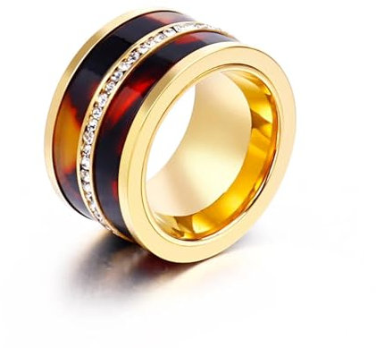 Hasdnker Ring Ringe Damen Bijouterie Herren Trendy Knuckle Ring Für Frauen Männer Cubic Zirkon Doppel Schicht Glas Aillons Hochzeit Partei Schmuck Zubehör 7 Kr33263-K