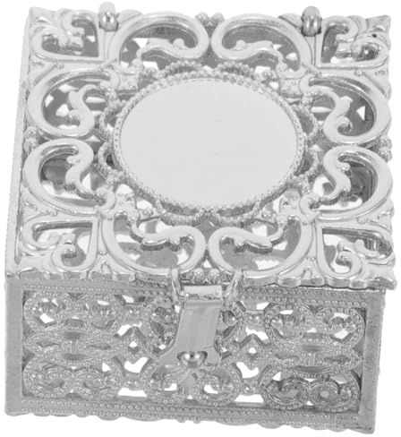 GLEAVI Scatola Porta Rosari Vintage in Metallo Organizer Gioielli Retro Compatto Custodia Regalo Per Collane e Orecchini Per Viaggio e Uso Quotidiano