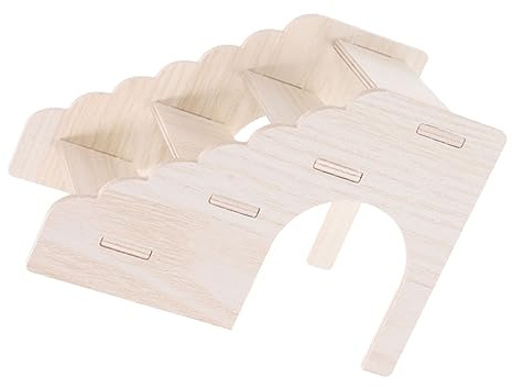 CVUTOVO Hamster-Holzleiter Hamster Käfig Leiterplattform Aus Holz Für Rennmäuse Und Mäuse Glatte Oberfläche Platzsparend Zum Klettern Und Trainieren 4.92X4.33X3.15 Zoll
