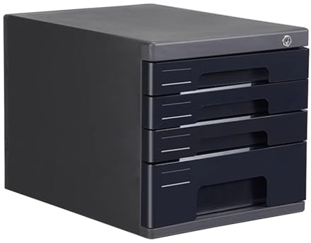 YAONJS Archivador De Escritorio De Oficina De 4/5 Pisos con Cerradura, Caja De Almacenamiento Tipo Cajón Antirrobo, Estante De Organización Y Clasificación De Estaciones De Trabajo(A)