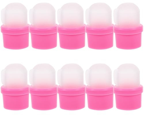 MALUGOGO 20 Pezzi Coprismalto in Silicone per Unghie Rimozione Gel Semipermanente Facile da Usare e Disinfettabile per Uso Domestico e Salone