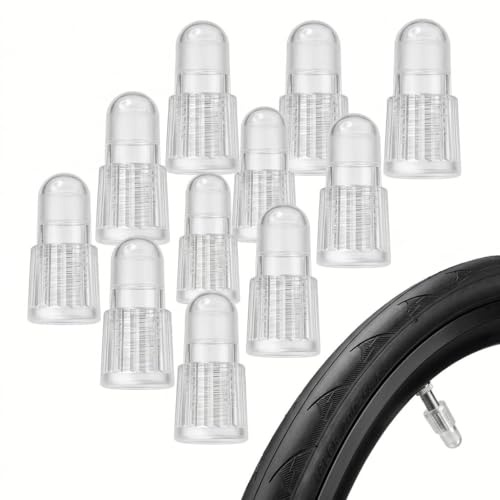 10 Stück Ventilkappen Fahrrad Ventilkappen,Fahrradventil Kappe,Französisches Fahrrad Ventile Reifenventil-Kappen Presta Ventil Adapter Rad Ventile für Reifen Dunlop Mountainbike Ventildeckel (Weiß)