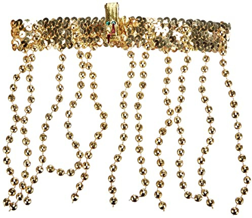 W WIDMANN MILANO Party Fashion 3289Y - Ägyptisches Stirnband, mit Perlen und Pailletten, Königin, Kleopatra, Accessoire, Zubehör, Mottoparty, Karneval | Mit Perlen, Pailletten und Schlangenmotiv, Kostüm-Accessoire für Königinnen, Karneval und Mottopartys