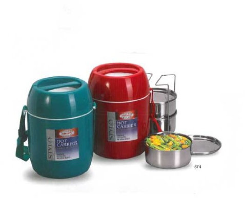 Asian Stylo Executive Highly Insulated Hot Food Carrier (Tiffin) FREE UK POSTAGE (3 Tier Carrier)