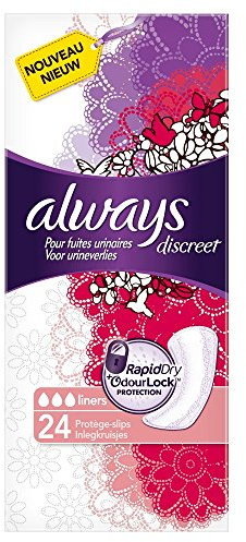Always Discreet Panty Liners for Incontinence and Bladder Control, Pack of 3