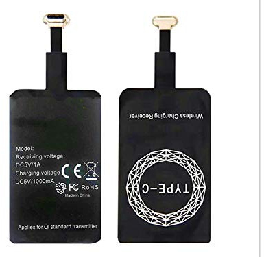 AISHEMI Wireless Charging Receiver Adapter with Fast Smart Microchip Technology for Samsung LG Huawei Sony Motorola Xiaomi Alcatel All Android Device USB Type-C