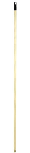 PIPPO - Manico Scopa in Legno Filettato Resistente 120cm con Gancio Appendi Scope a Muro, Compatibile con Attrezzi con Filetto Italiano - Maneggevole, per Pulizia Ambienti Industriali e Pavimenti