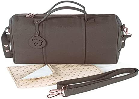 Pasito a Pasito. London Kinderwagentasche aus Kunstleder mit Wickelunterlage, praktisch, elegant und geräumig, um alles unterwegs mitzunehmen, Farbe: Braun, Maße: 38 x 28 x 16 cm, 75563