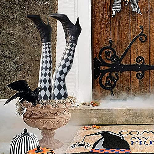 TY&WJ Pole Dancing Garden Gnome Statues,Resin Lawn Elf Drawf Figurines,Funny Gnome Sculptures Indoor Outdoor Garden Decoration For Patio Lawn Yard-Black white 18inch