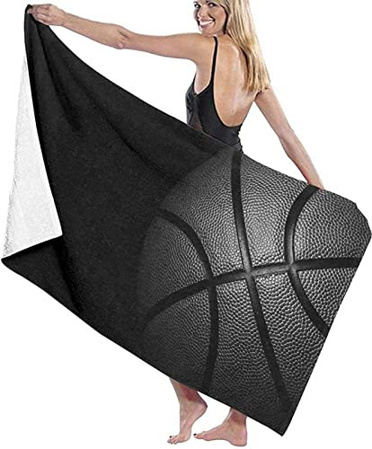 Strandtuch 70x150 cm 3D Grau, Microfaser Strandtuch Basketball-Muster Badetuch, Strandlaken Handtuch, Schnell Trocknen Strandhandtuch Herren Frauen Badetücher, Handtücher, Strandtücher