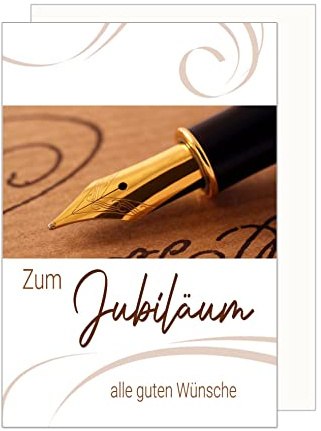 Edition Seidel Premium Glückwunschkarte zum Jubiläum mit Umschlag. Jubiläumskarte Ehrentag Grusskarte Billet Mann Frau Feier Firma Ehe (J123 SW023)