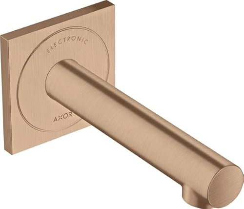 hansgrohe AXOR Uno Elektronik-Waschtischmischer Unterputz, Wandmontage 160, Ausladung 225mm, Farbe: Brushed Red Gold