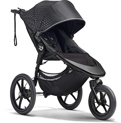 Baby Jogger® Summit X3 3-Wheel Jogging Stroller with Hand Brake, Baby Stroller with One-Hand Compact Fold, All-Wheel Suspension for Running, Jogging, and Everyday Outings, Midnight Black