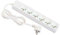 Bloc multiprises 6 Prises 16A + Terre, Câble 1m Blanc
