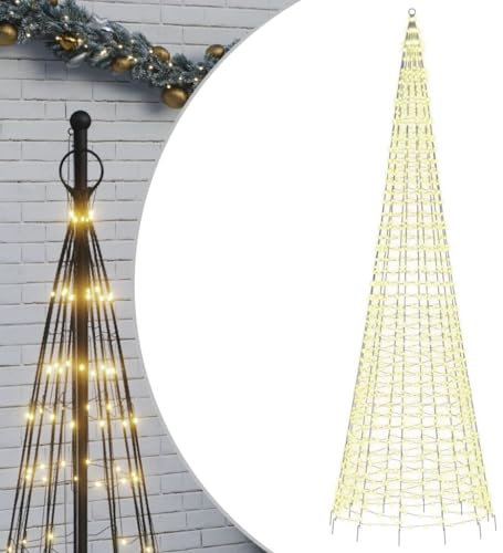 vidaXL LED-Weihnachtsbaum 1534 LEDs Warmweiß 500 cm