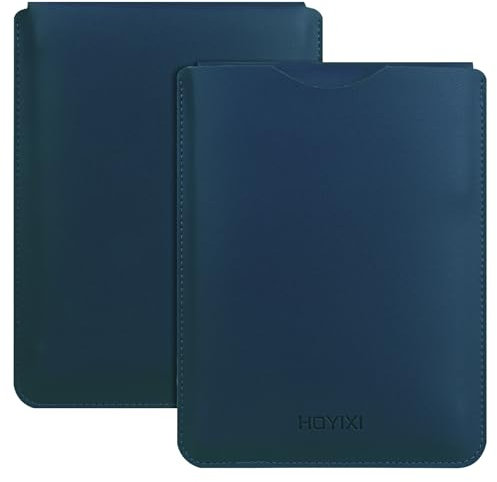 HoYiXi Hülle für 6,8 Zoll 7 Kindle Paperwhite/Colorsoft/Signature Edition 2024-2021 Kompatibel Kobo/Voyaga/Pocketbook/Sony/Tolino Leichte Leder Schutzhülle Tasche für 6,8 Zoll E-Book, Blau