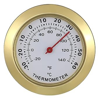 LKOOFHNM Cigars Hygrometer 43mm MiniCigars Humidors Hygrometer Round Analogs Hygrometer for Humidors Guitar Wine Box Humidors for Cigars