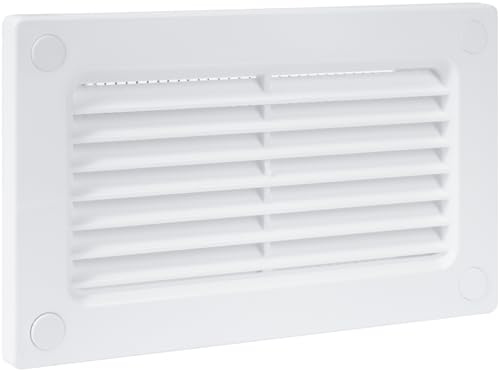 Vent Systems - Rejilla rectangular de 120 × 60 mm, tubo recto o flexible y ventilación de salida, sistema de calefacción HVAC, ventilación de canal de refrigeración con rejilla protectora