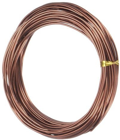 M METERXITY 1.5mm Filo Allenamento Bonsai, 32.8Ft Totali Filo Alluminio Anodizzato Bonsai per Forma Alberi Bonsai/Fissaggio Rami/Trattenimento Tronco/Artigianato[Bronzo]