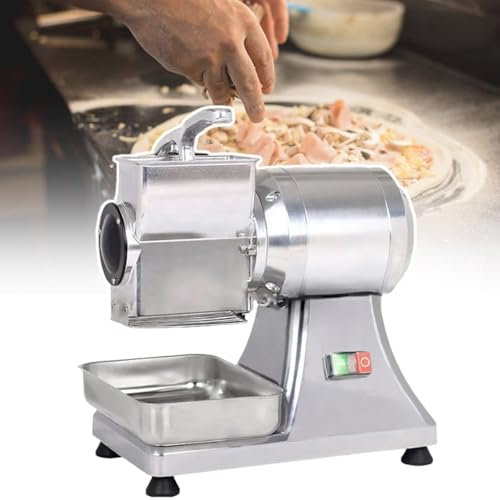 HCAUYNN Rallador EléCtrico con Mango De Cubierta Protectora, Cortador De Queso con Red De ProteccióN De Salida, para Moler Mantequilla, Queso, Nueces, Pan Seco Pan,220V