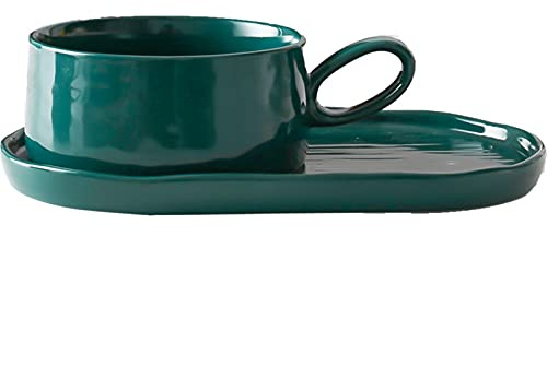 DONGDAWAN Salad Fruit Bowl Solid Color Soup Bowl with Tray for Tortilla Soup, Oatmeal, Muesli, Large Bowl of Ramen Noodles, Tabletop Dessert Bowl Ramen Bowl