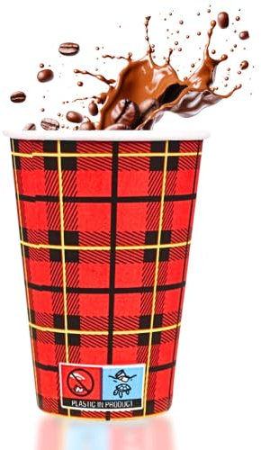 Lauroo Tasses à café – To Go 180 ml, 7,5 oz gobelets jetables Coffee to Go (10 x 50) – 500 pièces.