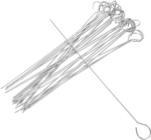 TOPPERFUN 25 Piezas Brochetas Reutilizables Inoxidable de Resistentes Calor Barbacoa Carne y Verduras