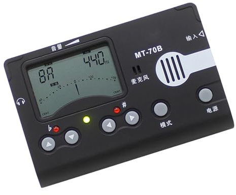 Digitales 3-in-1 Metronom, Stimmgerät und Tongenerator für Guzheng | 1 Stück, Schwarz, Kunststoffgehäuse, Tragbar, LED Anzeige, 2 Aaa Batterien nicht Enthalten