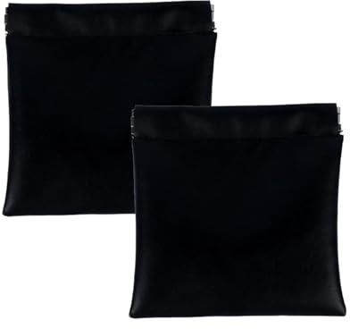 Lot de 2 ou 4 pochettes de rangement avec fermeture à pression – En cuir synthétique imperméable pour rouge à lèvres, cosmétiques, lunettes de soleil, serviettes hygiéniques, articles de toilette