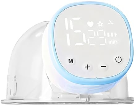 Rukjmqi Handfri mjölkpump, lätt att rengöra elektrisk mjölkpump för amning, spädbarn - bärbar och diskret amningspump - för mjölkpåse ersättning för babymamma