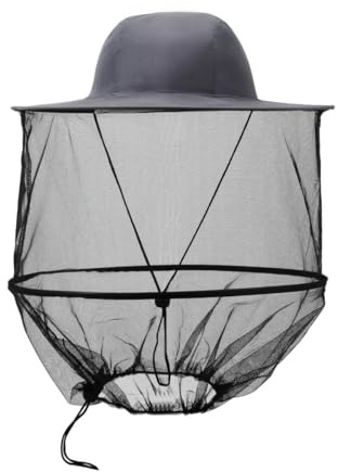 LOKLNEYK Bee Hat with Bug Net | Full Protection from Insects for Outdoor Activities(dark gray,2)