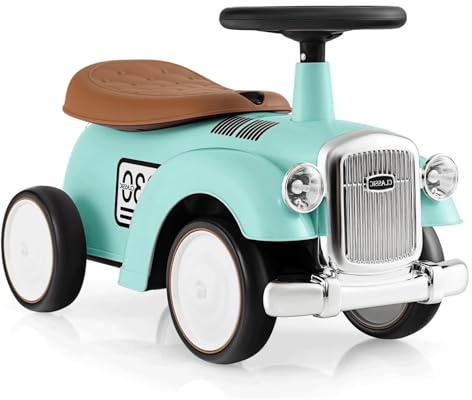 Wiggle Car Coche de Paseo con Volante, bocina y Compartimento bajo el Asiento. Regalo Ideal for niños y niñas (Blanco). Scooter(Groen)