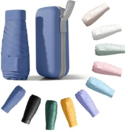 CBHTMY Parapluie de poche, mini parapluie de poche, idéal pour les fêtes et les cadeaux d'anniversaire (Bleu brouillard)