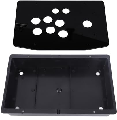 Generic DIY Black Acrylic Panel and Case Arcade Set Kit - Easy to Assemble for Classic Gaming Nostalgia - Ideal for Students or Office Workers Includes Screws and Suckers